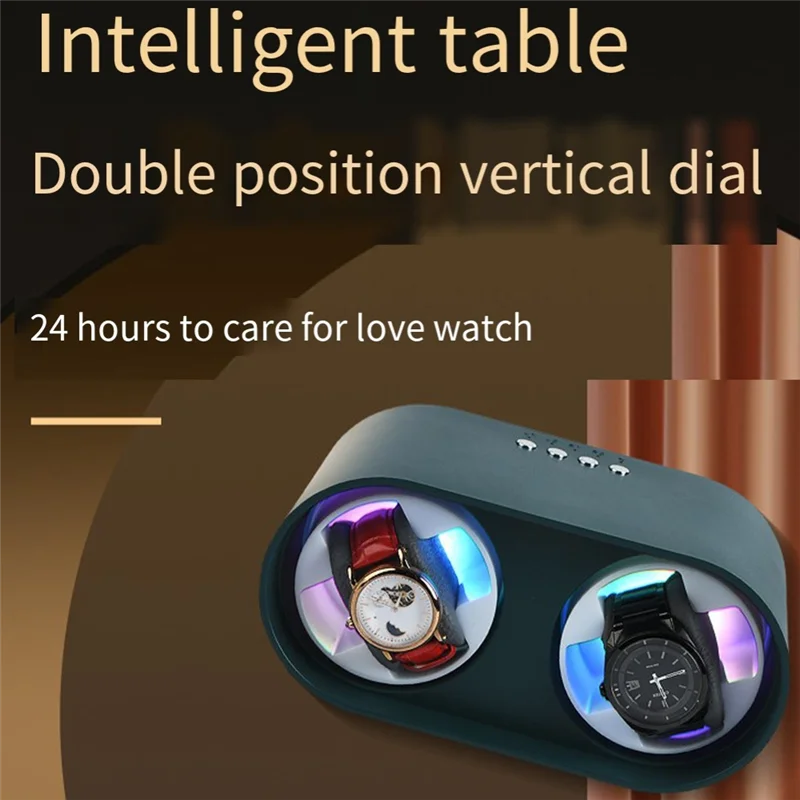 

ABRS-2 Slots Watch Winder For Automatic Watches Storage Box Automatic Winder Use USB Cable/Battery Mabuchi Mute Motor