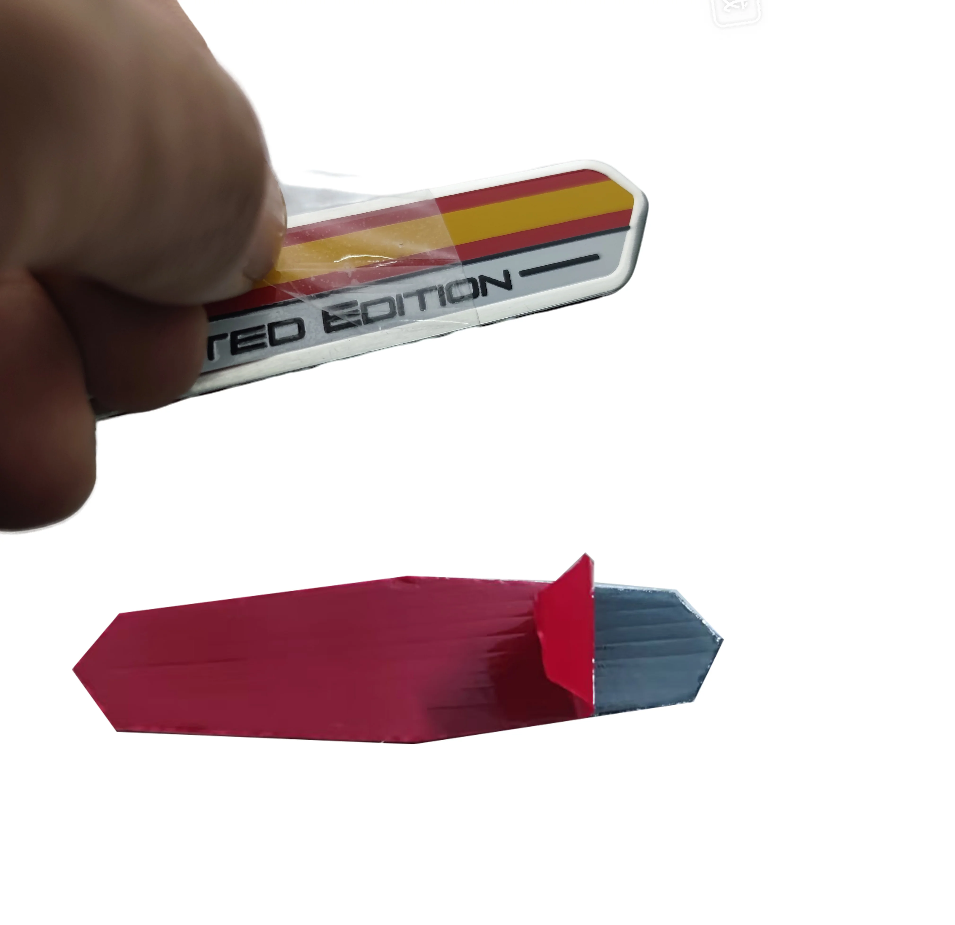 Limited Edition Spanish Flag Emblem Aluminum Sticker for Car Motorcycle Universal Decorative Body Outline Decal