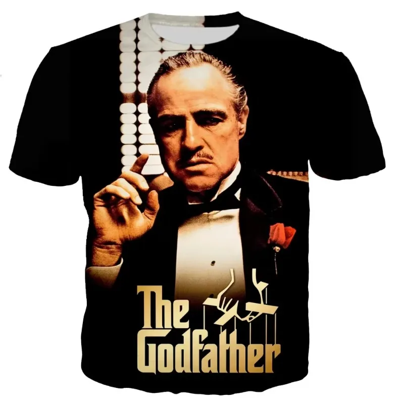 

The Godfather 3D Print T-shirt Personalized Fashion Casual Oversized T-shirt Hip-hop Harajuku Street Round Neck Short Sleeve Top