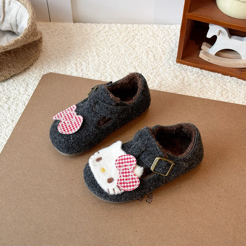 أحذية أطفال كاجوال أحذية تزلج بو الجلود القط الربيع أحذية للفتيات المضادة للانزلاق لينة أسفل الفيلكرو البني الرمادي الأحذية حجم 23-34