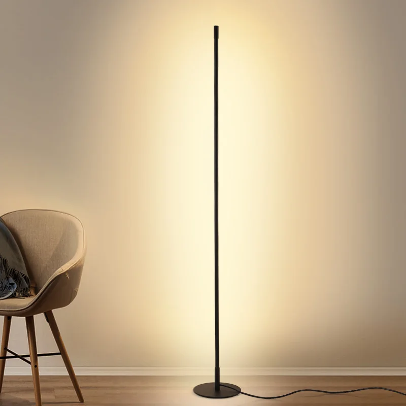 

Modern Nordic simple creative living room floor lamp LED lamp metal lamp floor lamp Nordic simple creative bracket LED Black