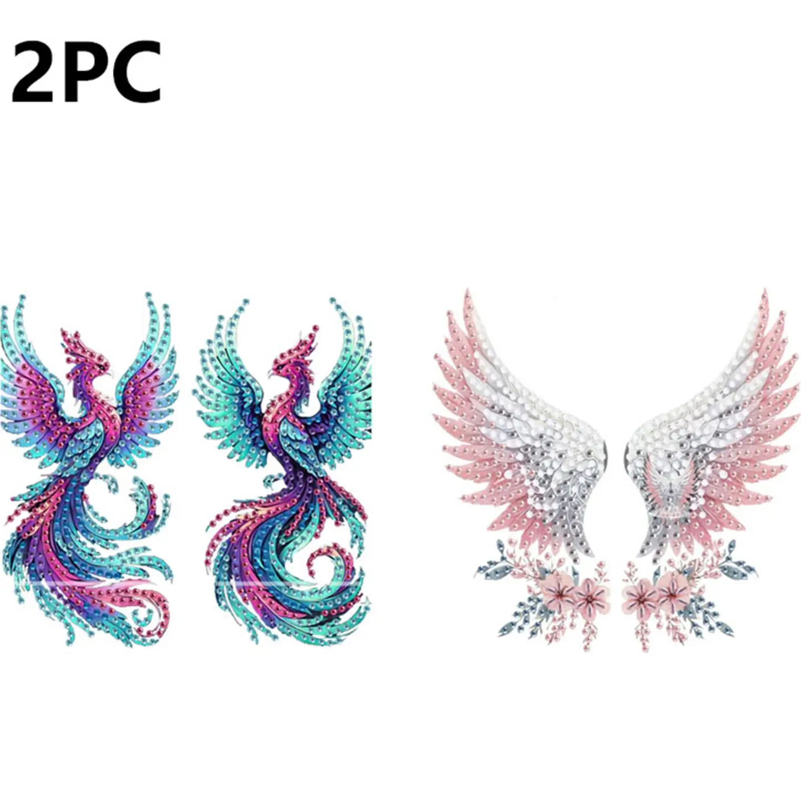 

2pcs 2D Flat DIY Diamond Art Pendant DIY Home Decor Hanging Charm Decor (Angel)