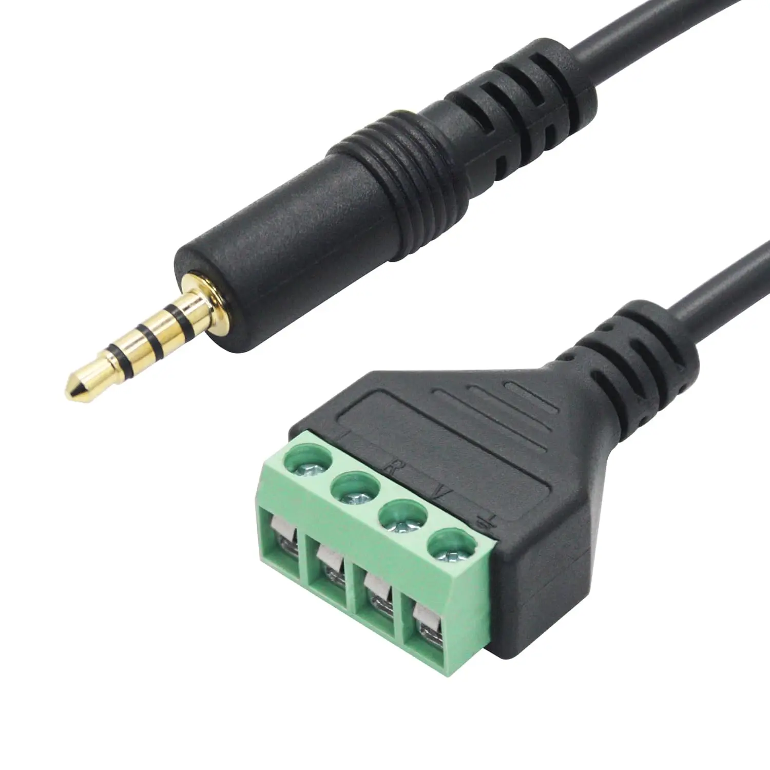8PCS Gold Plated 3.5mm 4-Pole Headphone Plug with Mic Solderless Wiring Terminal Stereo Audio Headset Extension Cable Adapter