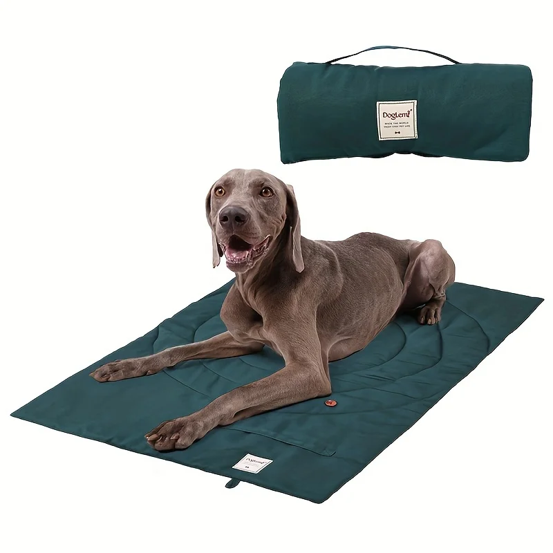 1pc Portable And Foldable Dog Blanket, Waterproof Easy To Clean Dog Cage Pad, Floor Mat, Sleeping Bed For Indoor Outdoor Camping