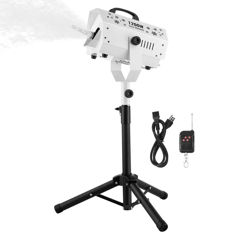 

Snow Machine 1200W Professional Snow Maker with Adjustable Height Stand for Indoor and Outdoor Use