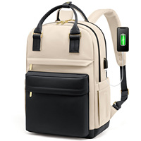 Laptop Backpack For Women 15.6 Inch With USB Port Waterproof Travel Bags Vintage Daypacks Bookbag For College School Work