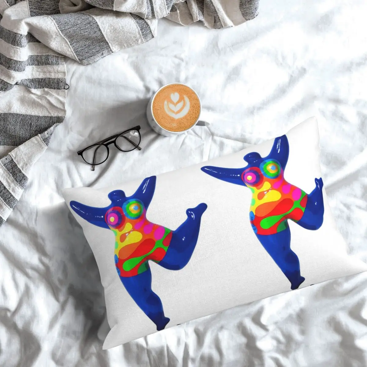 Blue Nana Biriney Tribute To Niki De Saint Phalle Rectangle Pillowcase Cushion Cover Decor Bedroom Bed Home Comfort Throw Pillow