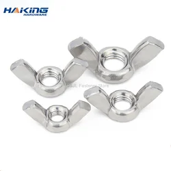 5/10/20pcs Butterfly Wing Nuts M3 M4 M5 M6 M8 M10 M12 Stainless Steel Wing Nuts Zinc Plated Hand Tighten Nut DIN315