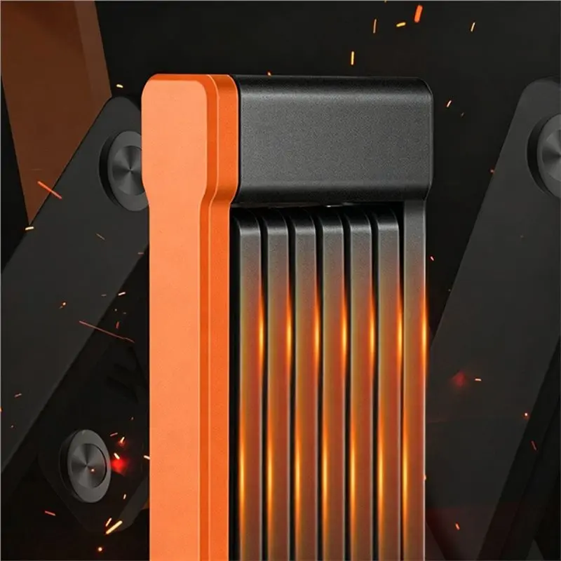 Bicycle Folding Lock Chain Lock, Key Lock, Small And For Lightweight Lock Cycling Lock Equipment-AT20