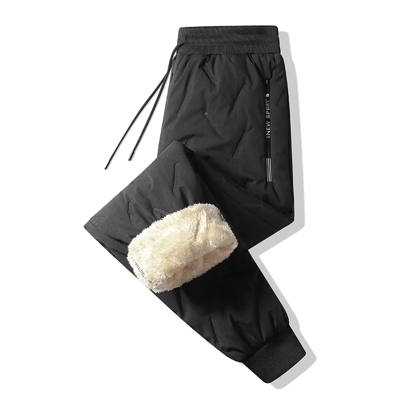 Neue Damen-Jogginghose aus Plüsch, dick, mit Fleece gefüttert, gerades Bein, wasserdichte Hose, winddichte Outdoor-Oberbekleidung, Thermohose – Detail 17