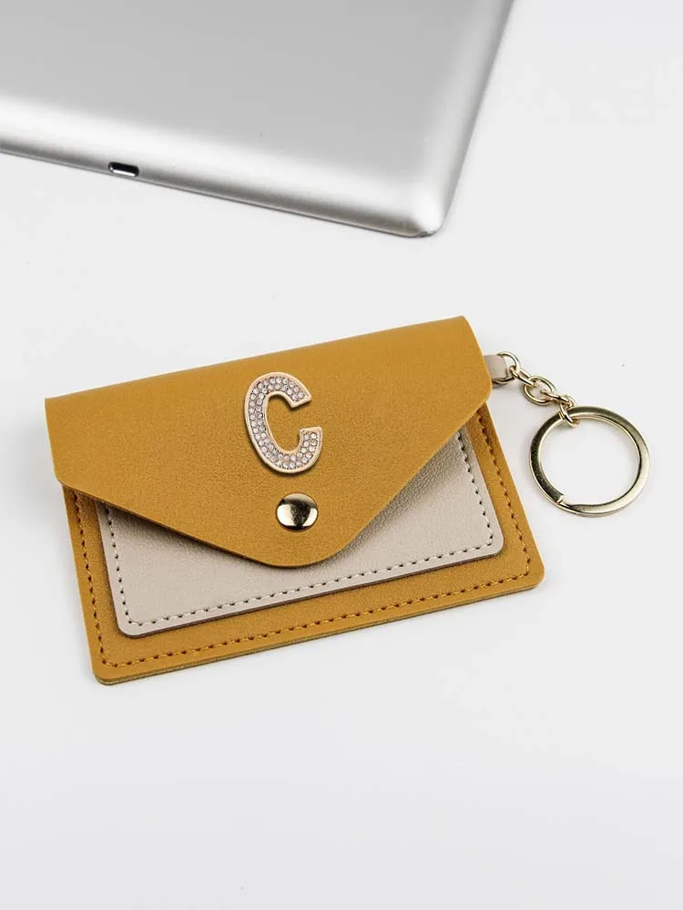 

Effortless Storage Card & ID Holders: Reliable PU with Multiple Functions Customized Personalized Customer Name Metal Letter Dec