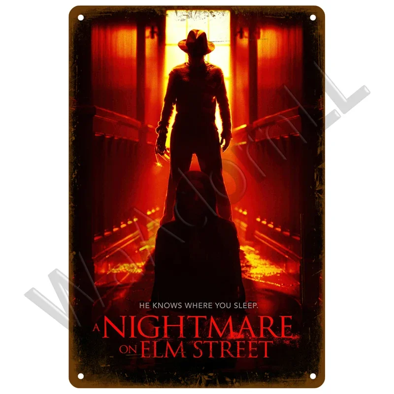 علامة قصدير عتيقة للأفلام ، ديكور جداري معدني جمالي لغرفة المعيشة ، ملصق أفلام ديكورية للسينما