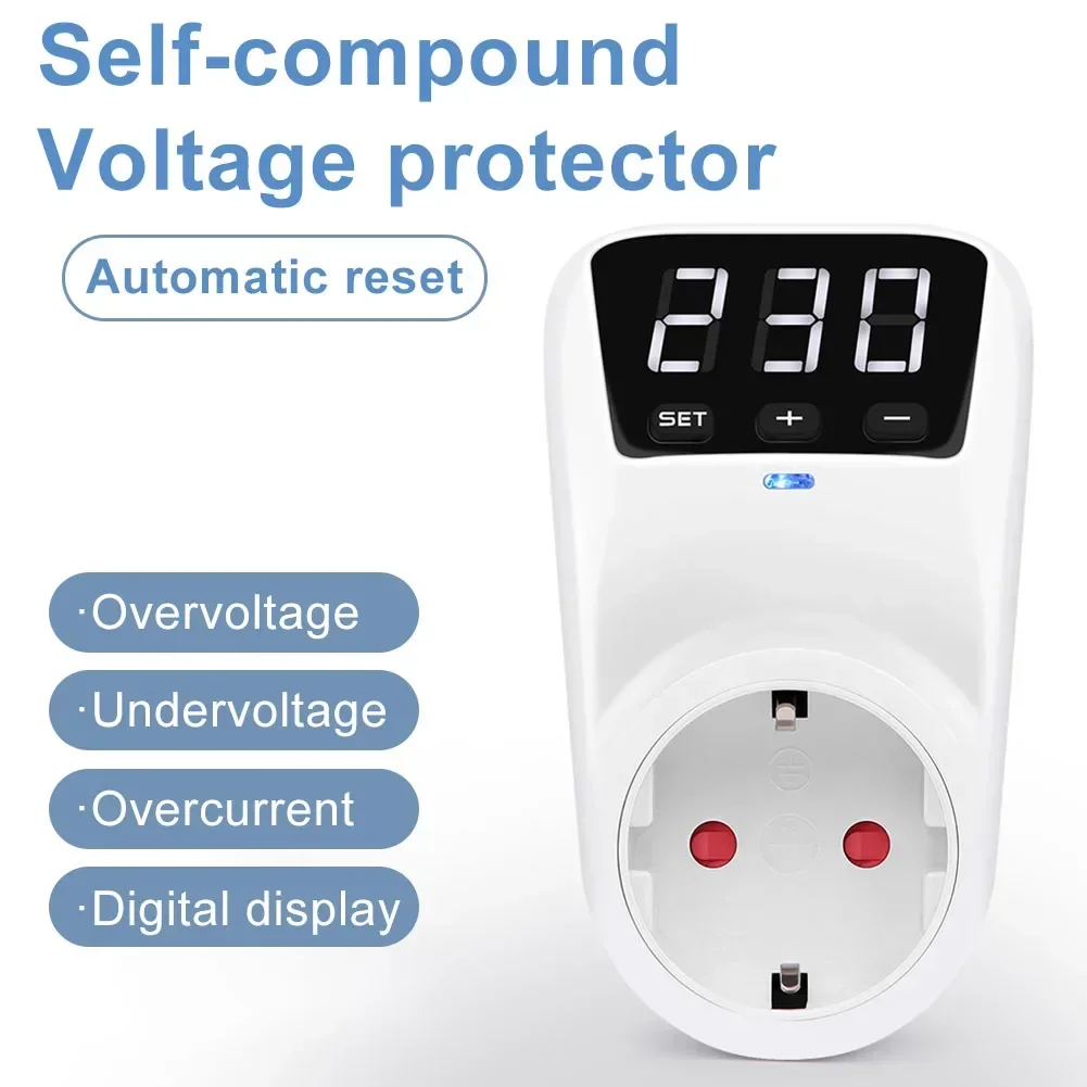 

16A Voltage Protector Adjustable Voltage Protector Low Voltage Protection Wide Compatibility Adjustable Voltage Range
