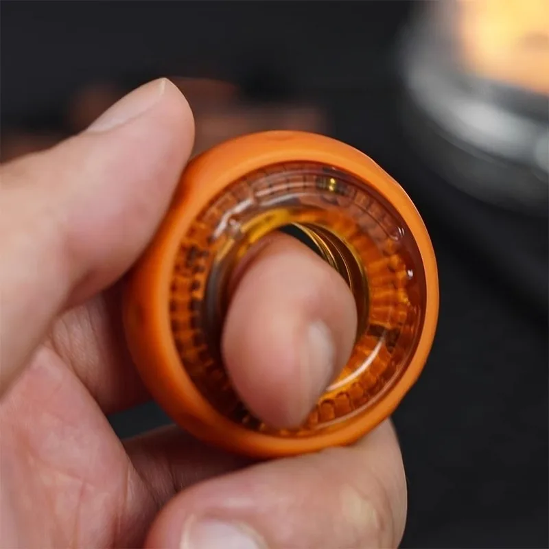 래칫 휠 기계식 단락 링 자석 푸시 카드 슬라이더 피젯 스트레스 해소 장난감 불안 완화 손가락 끝 플라이휠