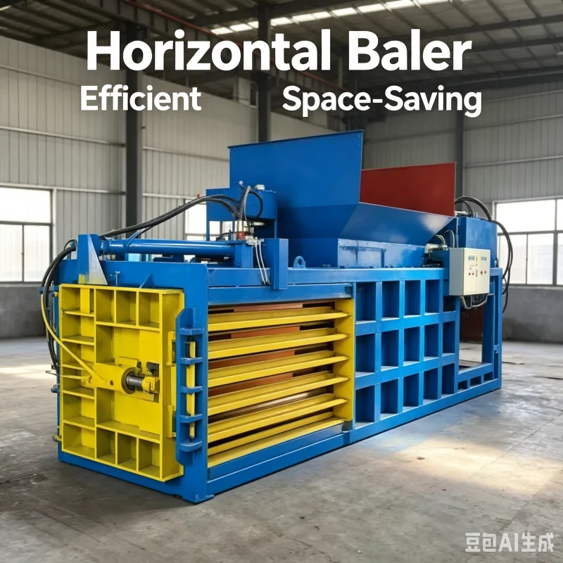 Simple Modular Assembly Fully Automatic Horizontal Baler Easy Transport For Independent Waste Recycling Processing Equipment