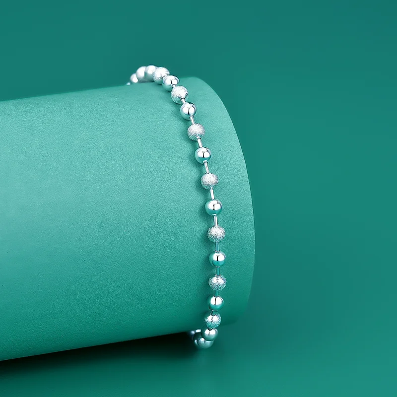 Classic Simple 925 Sterling Si - Beaded Anklet Chain recension och pris