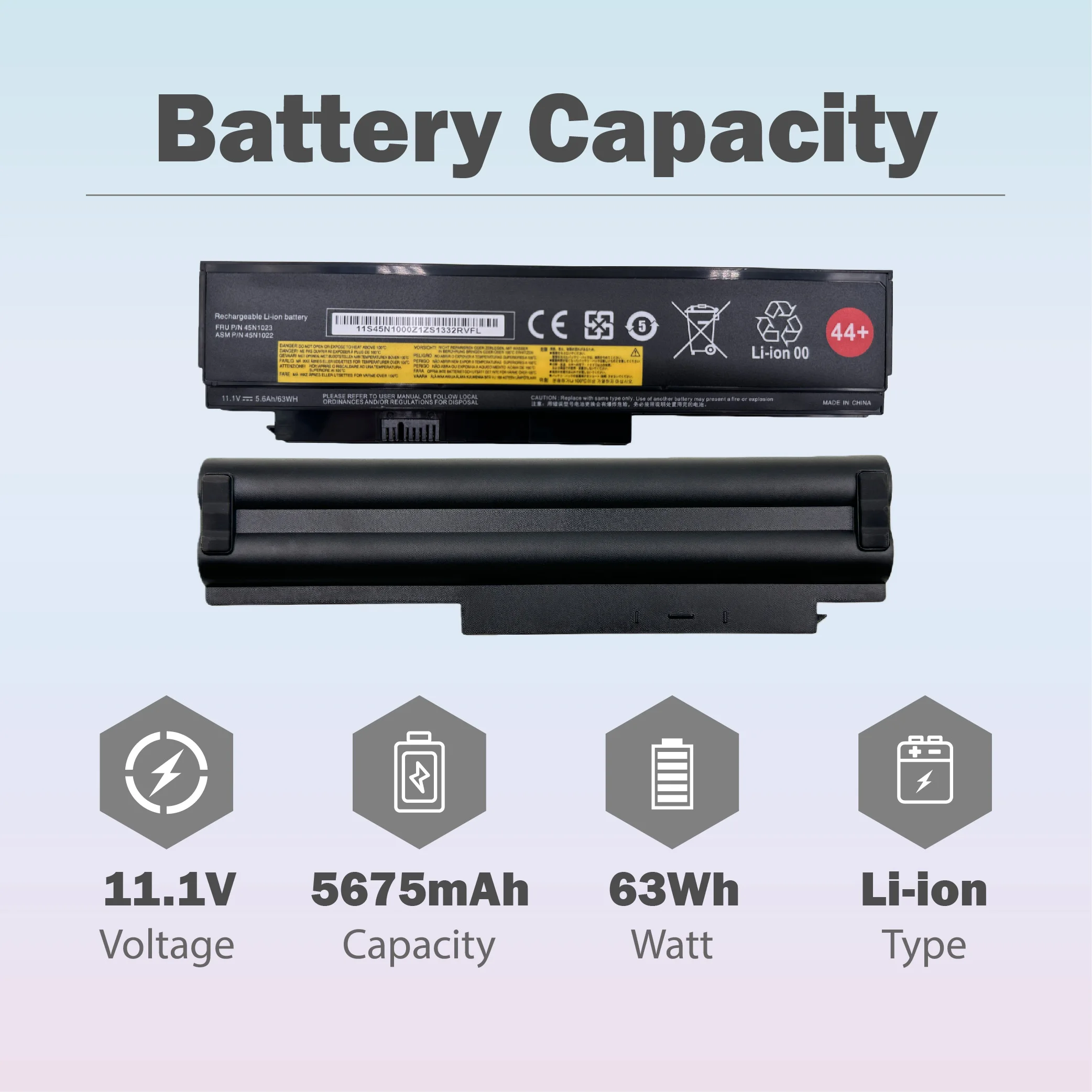 X230 44 + 63Wh تبديل البطارية 45N1023 45N1022 45N1019 45N1025 0A36281 0A36282 45N1028 45N1029 لينوفو ثينك باد X230 X230i