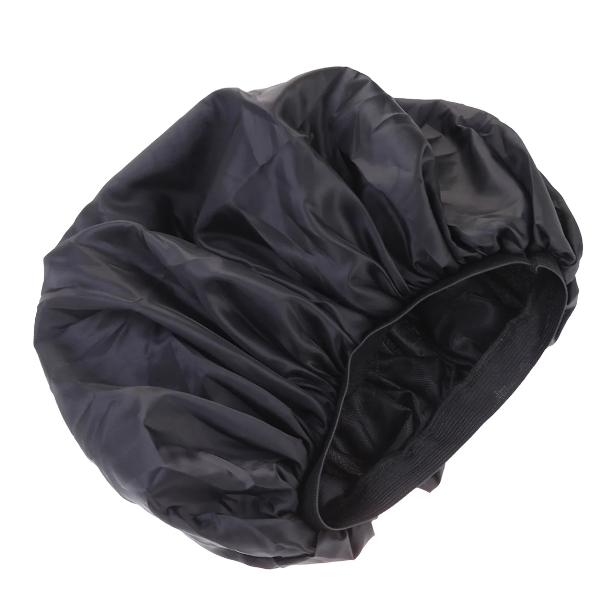 

Double Layer Rubber Band Sleeping Caps Bonnets Hair Hat Adjustable XL Size Black Color Long Lasting No Skin Stimulation