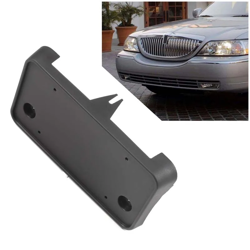 

For Lincoln Town 2003-2011 ABS Black Car Front License Plate Bracket Decoration Car Accessories OE：3W1Z17A385AAB FO1068117