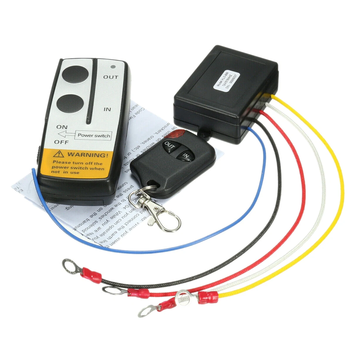 Kit de Control remoto inalámbrico para ATV, cabrestante de 12V, 315MHz, 50 pies/15M