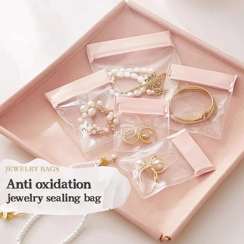 4Pcs Anti-oxidation EVA Jewelry Bag Jewelry Packaging Bag Jewelry Seal Bag Bracelet Storage Bag Bracelet Necklace Bag