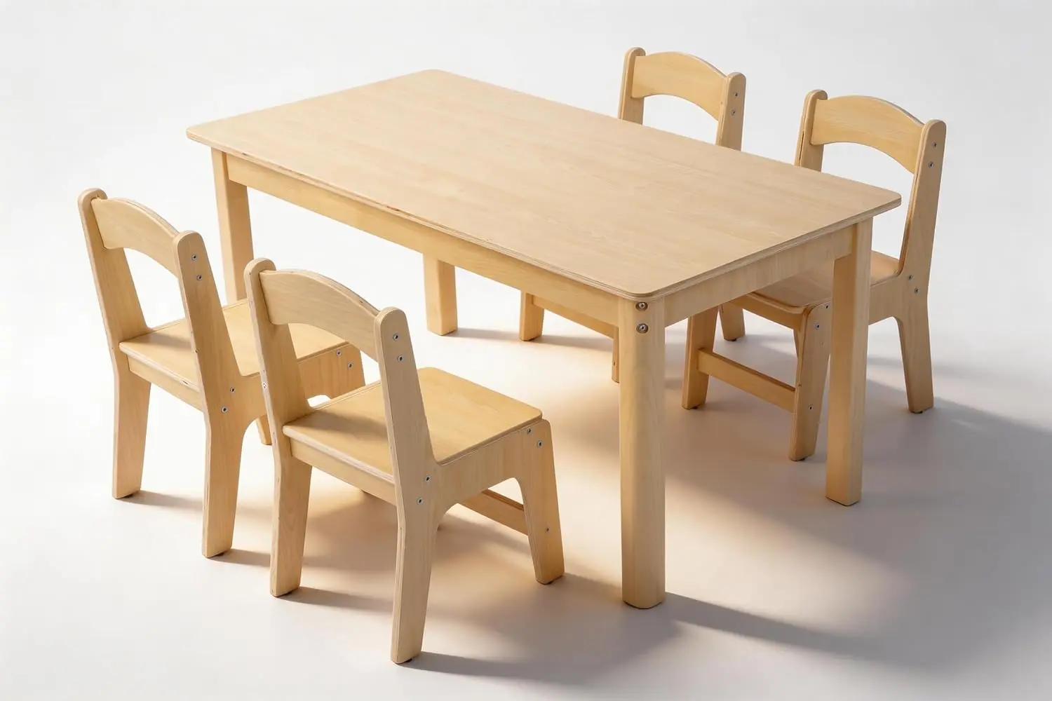 

Toddler Table and Chair Set, Anti-Slip Legs & Rounded Corners, Sturdy Wooden Kids Table and Chairs for Eating, Learning and Play