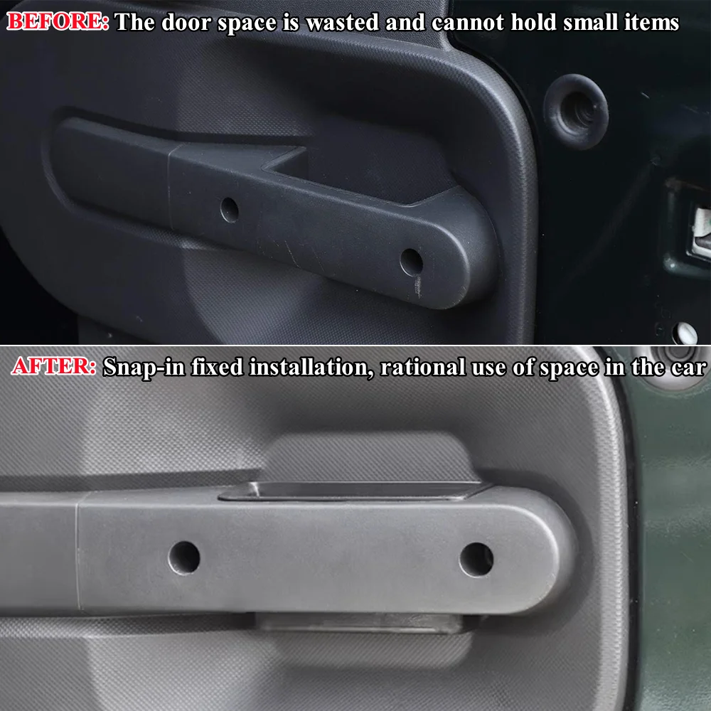 4PCS Car Door Handle Storage Box Organizer Tray Stowing Tidying for Jeep Wrangler JK 2007 2008 2009 2010 Interior Accessories