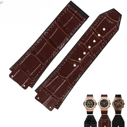 For HUBLOT Yubo Big Bang Genuine Leather 310.565 Cowhide 19mm Silicone Underskin Special Convex Interface Watches Accessories