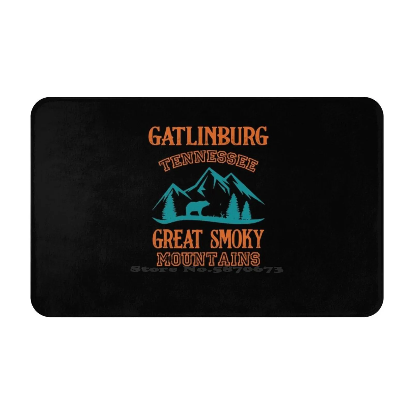 Gatlinburg Tennessee Great Smoky Mountains Souvenirs Bear Soft Cushion Car Home Carpet Door Mat Gatlinburg Tennessee Great