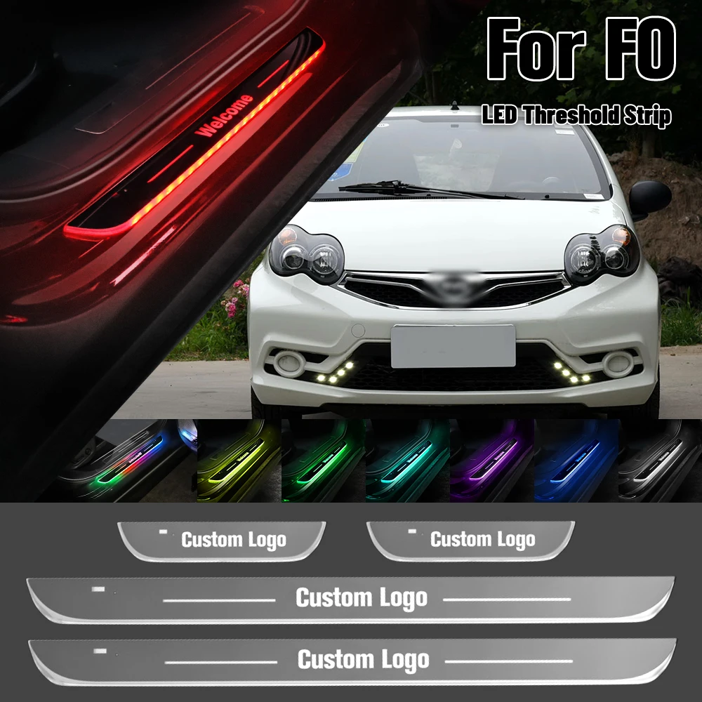 

For BYD F0 2008-2018 Car Door Sill Light Customized Logo LED 2013 2014 2015 2016 2017 Welcome Threshold Pedal Lamp Accessories