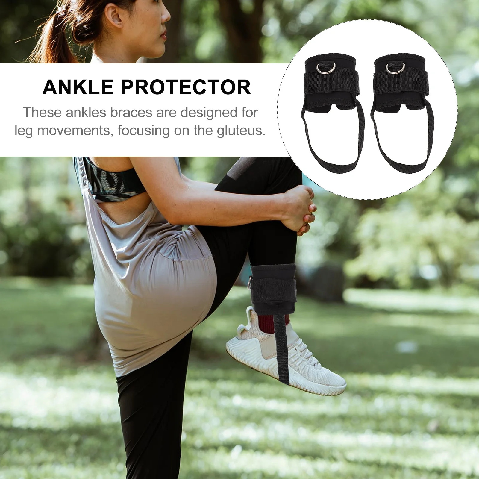 Correas de tobillo Protector de hebilla deportes B entrenamiento Fitness accesorio de ejercicio movimiento de piernas almacenamiento duradero materiales de calidad regalo