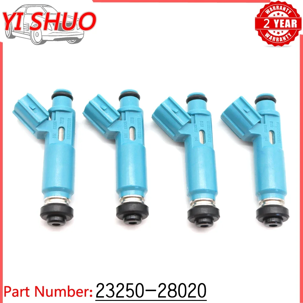 4pcs Car Fuel Injectors Nozzle 23250-28020 for Toyota RAV4 2.0L Camry Highlander Solara 2.4L 2001-2004 FJ639 23250-0H010 FJ452