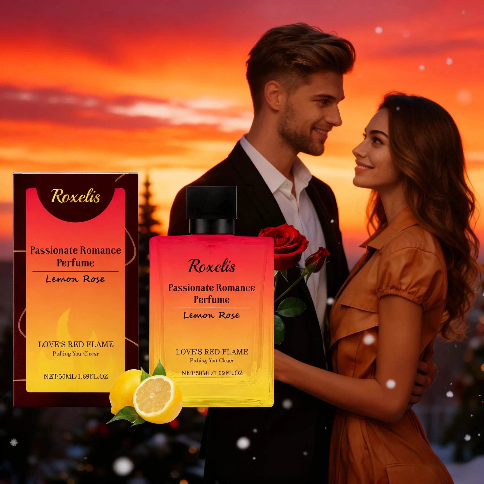 

Christmas Lemon Rose Romantic Perfume - A Fresh Blend of Floral Scents with Soft, Sweet Rose and Lemon Charming Romantic Choice.