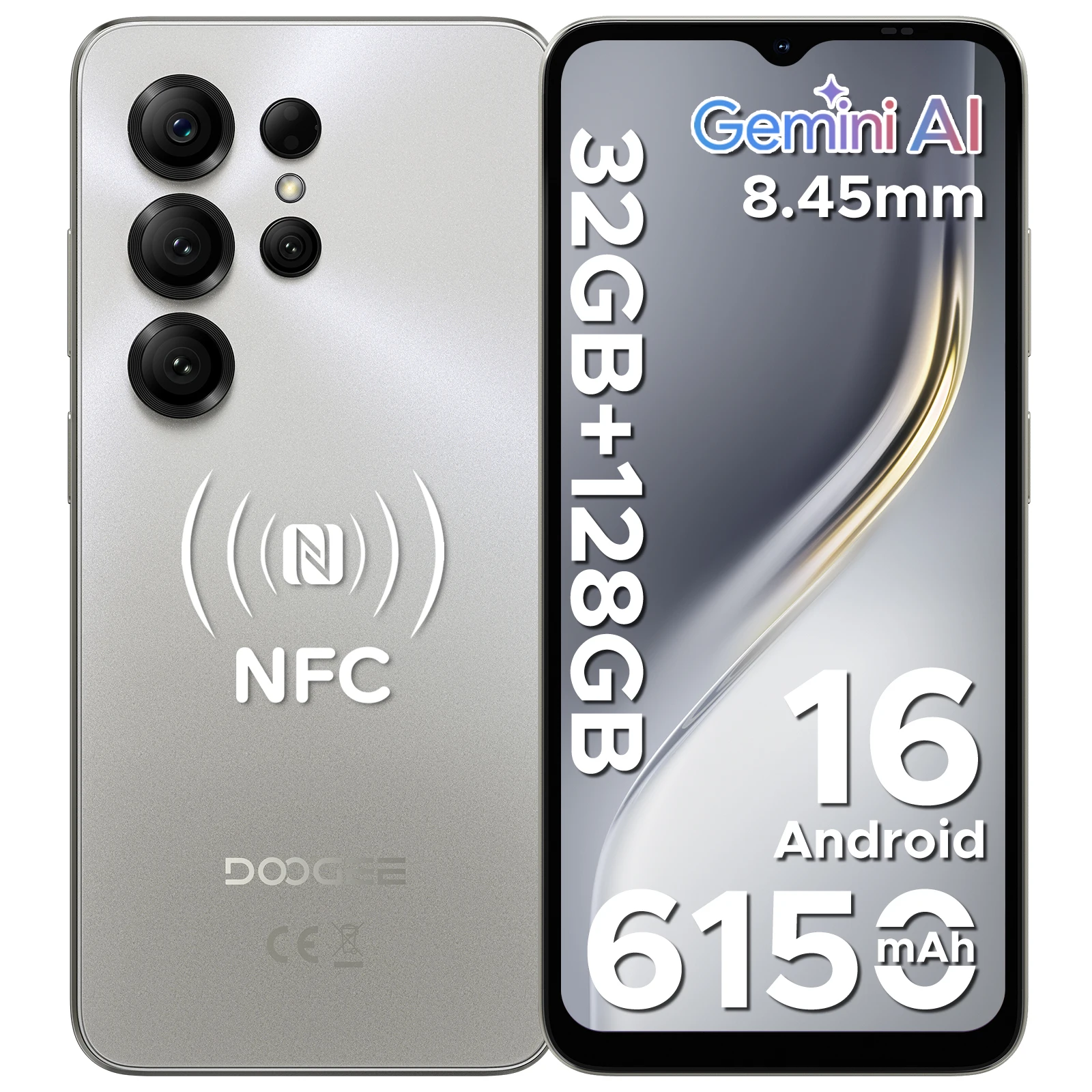 Global Version DOOGEE Note56X Pro Smartphone Android 16 Gemini AI