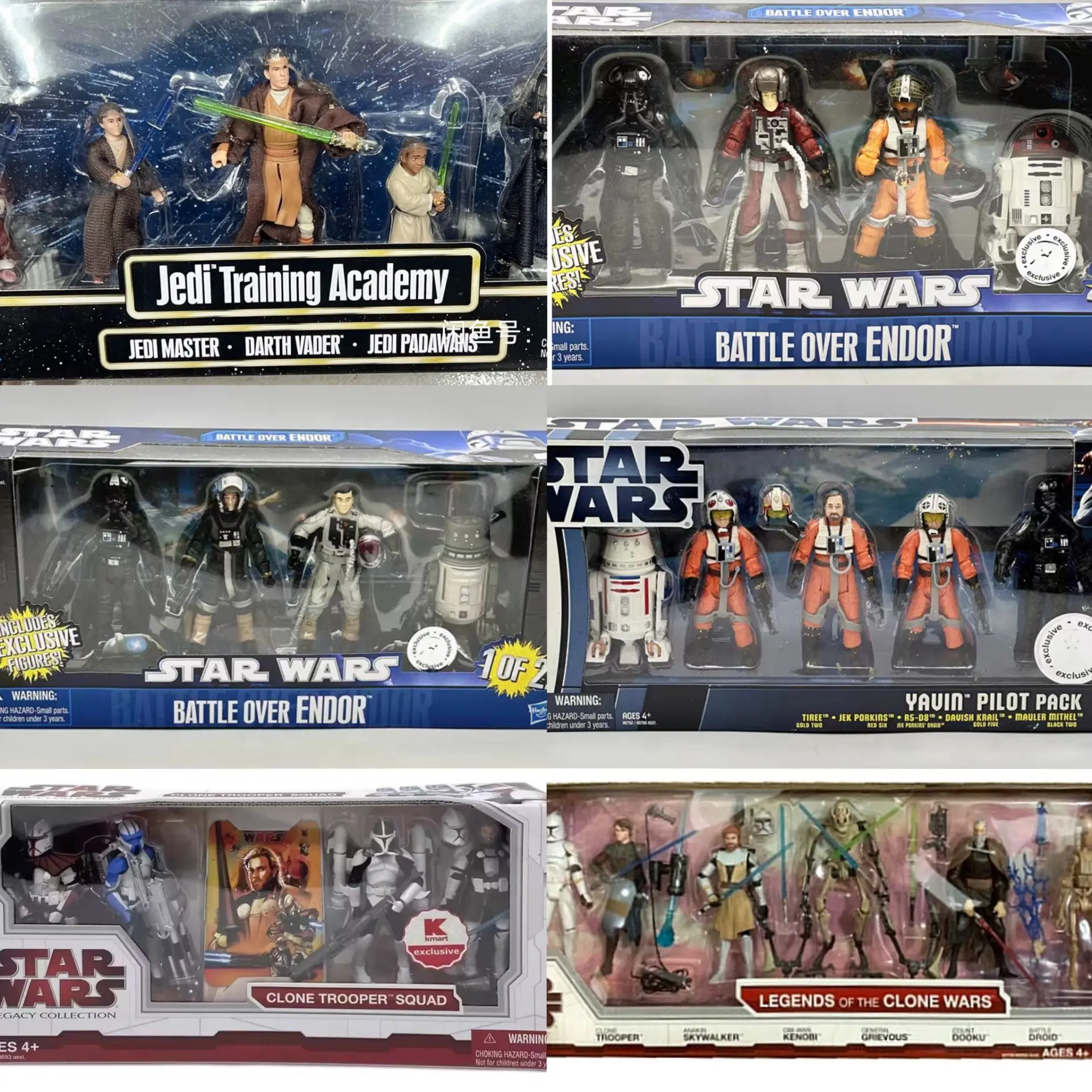 Star Wars Battle Packs Battle Over Endor Yavin Pilots Jedi Academy Legends of Clone Wars 3.75