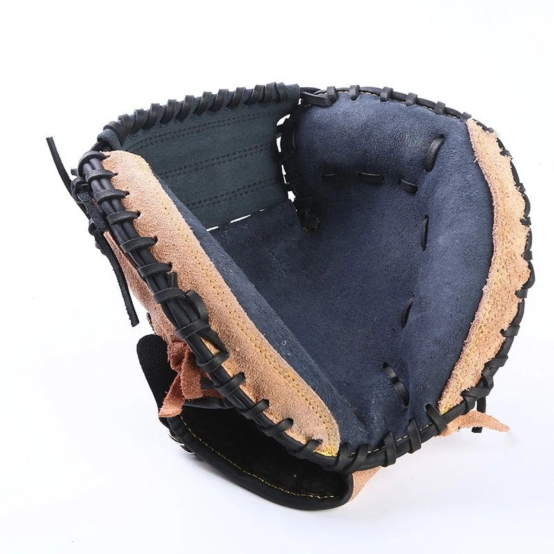 

Baseball Glove Leather Baseball Catcher Glove 12.5 Inch Left Hand, Practice Equipment for Softball Training Catcher Gloves