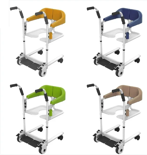 Adjustable Multi function transfer commode chair Transfer wheelchair Bath chair Toilet commode patient transfer chair elderly