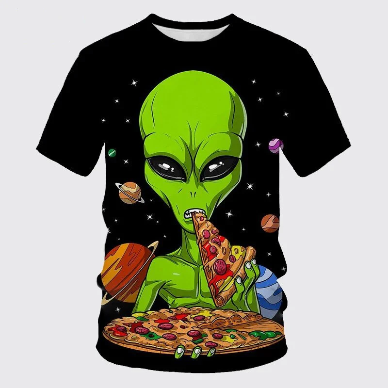 

Summer Alien 3D Print T-Shirts Streetwear Funny Men Women Fashion Oversized Short Sleeve T Shirt O-Neck Male Tees Tops Clothing