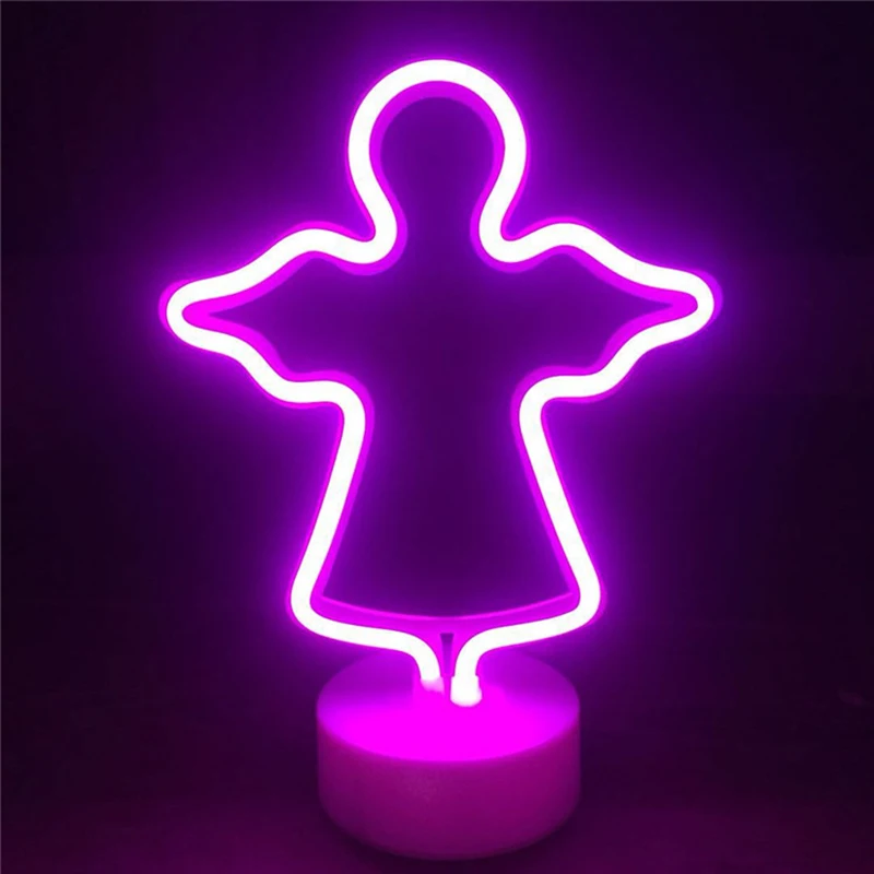 ปากการูปหัวใจ LED Jesus สำหรับเครื่องตกแต่งฝาผนังไฟนีออนสำหรับโบสถ์คริสเตียน lampu tidur ของขวัญของตกแต่งต้นไม้คริสต์มาส