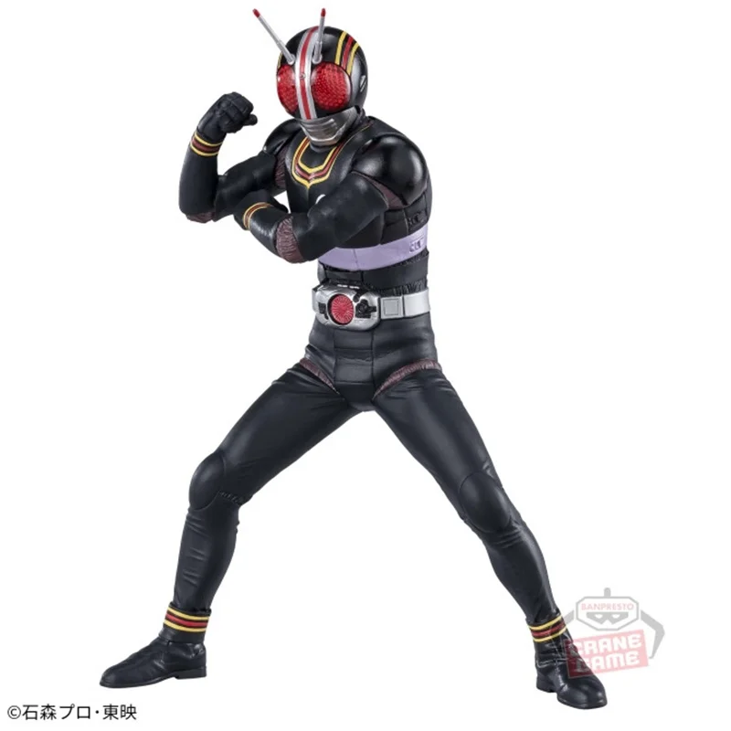 Bandai Original 17Cm Kamen Rider BLACK Anime Action Figure Toys For Kids Gift Collectible Model Ornaments