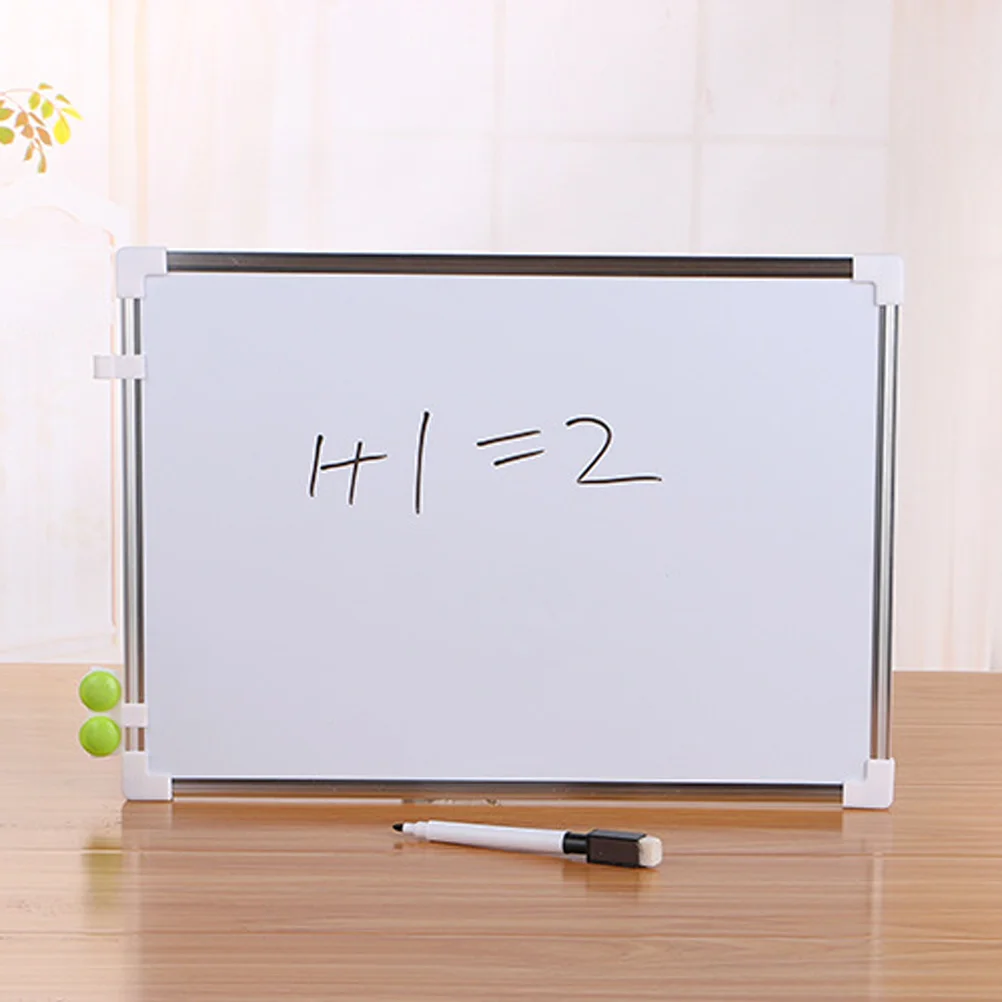 1 Stück doppelseitiges magnetisches Whiteboard mit magnetischen Aufklebern, Stift, Handschrift, Zeichnung, Message Board mit löschbarem Druckpinsel