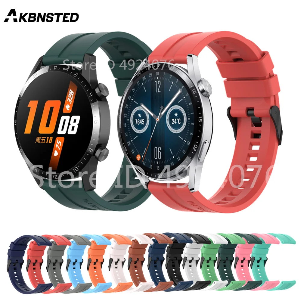 Silicone Band For Huawei Watch GT3 46mm 42mm strap For GT2 46mm 42mm Wristband Bracelet For Amazfit GTR 3 pro watch correa