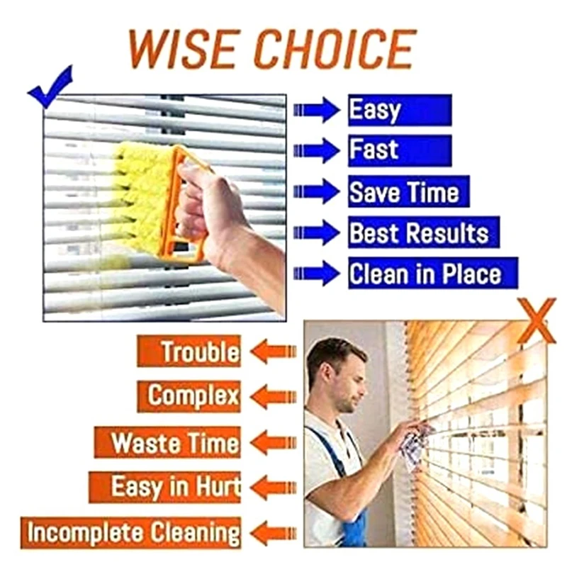 Handheld Blind Cleaner Brush, removedor de poeira para ar condicionado, ventilação do carro, ventilador, persianas, cortina do obturador, as melhores ofertas, 4pcs