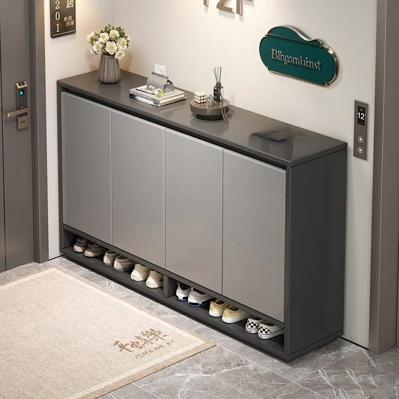Large Capacity Simple Entry Shoe Cabinet Storage Organizer for Corridor Elevator Lobby