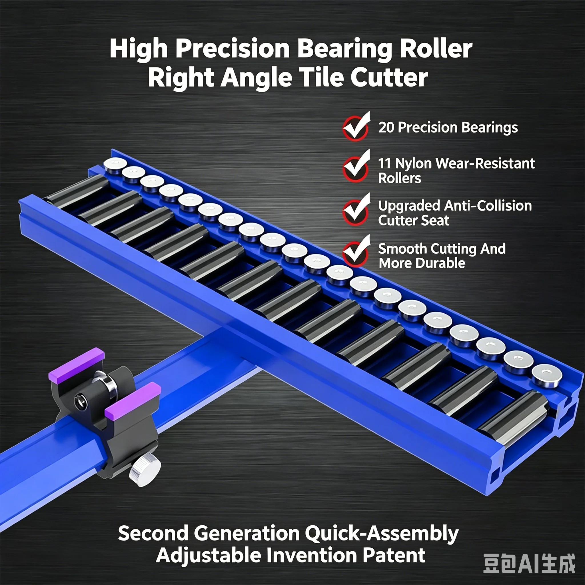 New Second Generation T Type Tile Cutter with Bearing Roller Wheel, Manual Ceramic Porcelain Slab Cutting Tool