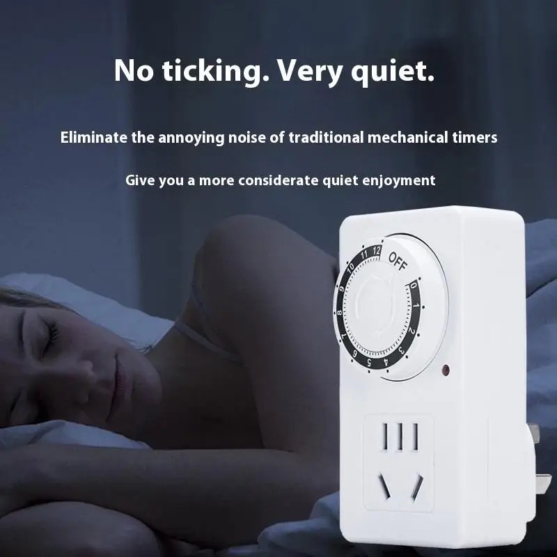 12/24 Hours Cyclic Timer Switch Kitchen Timer Outlet Loop Universal Timing Socket Mechanical Timer