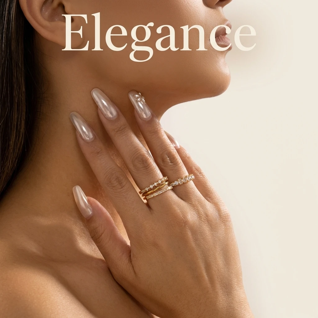 4-teiliges glänzendes Zirkonia-Stapelring-Set für Damen, exquisiter goldfarbener geometrischer CZ-Fingerring, Freundschaftsschmuck-Accessoires – Detail 1