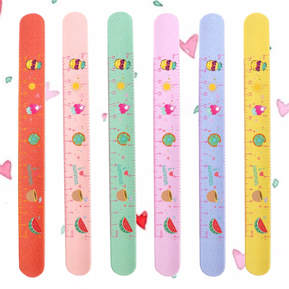 6pcs Silicone Patted Wristband Bracelets Wristbands Wristband Cartoon Silicone Bracelet Stretchable Kids Toys Gifts