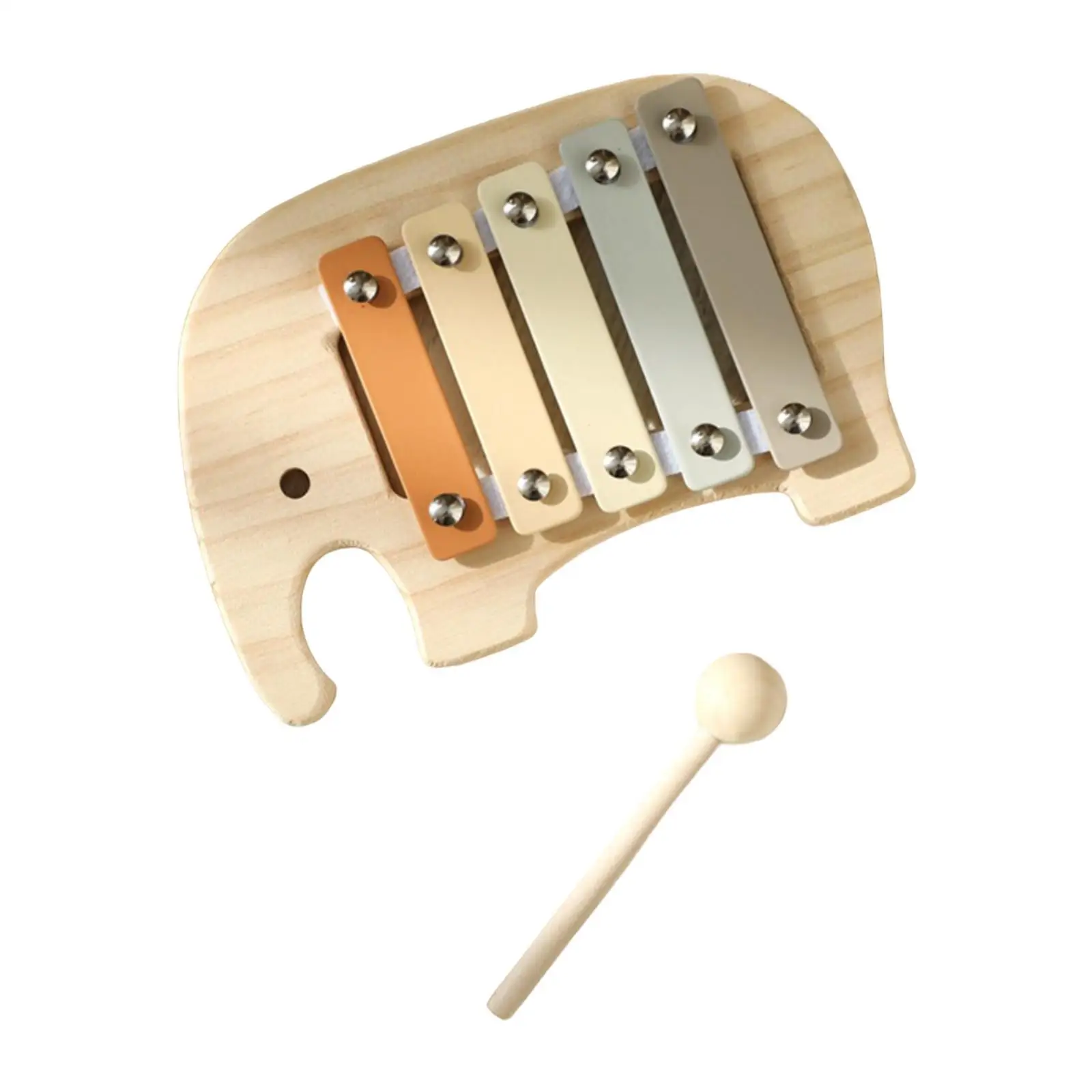 Instrumento de percusión portátil de xilófono de 5 notas para eventos de lecciones musicales en el hogar