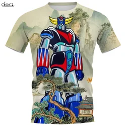 T-Shirt à Manches Courtes et Col Rond pour Homme et Femme, Streetwear, Confortable, Imprimé en 3D, Anime Goldorak, à la Mode, Livraison Directe